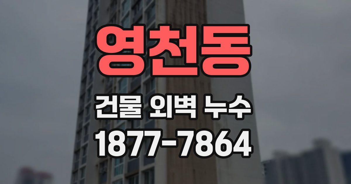 영천동 건물 외벽 누수