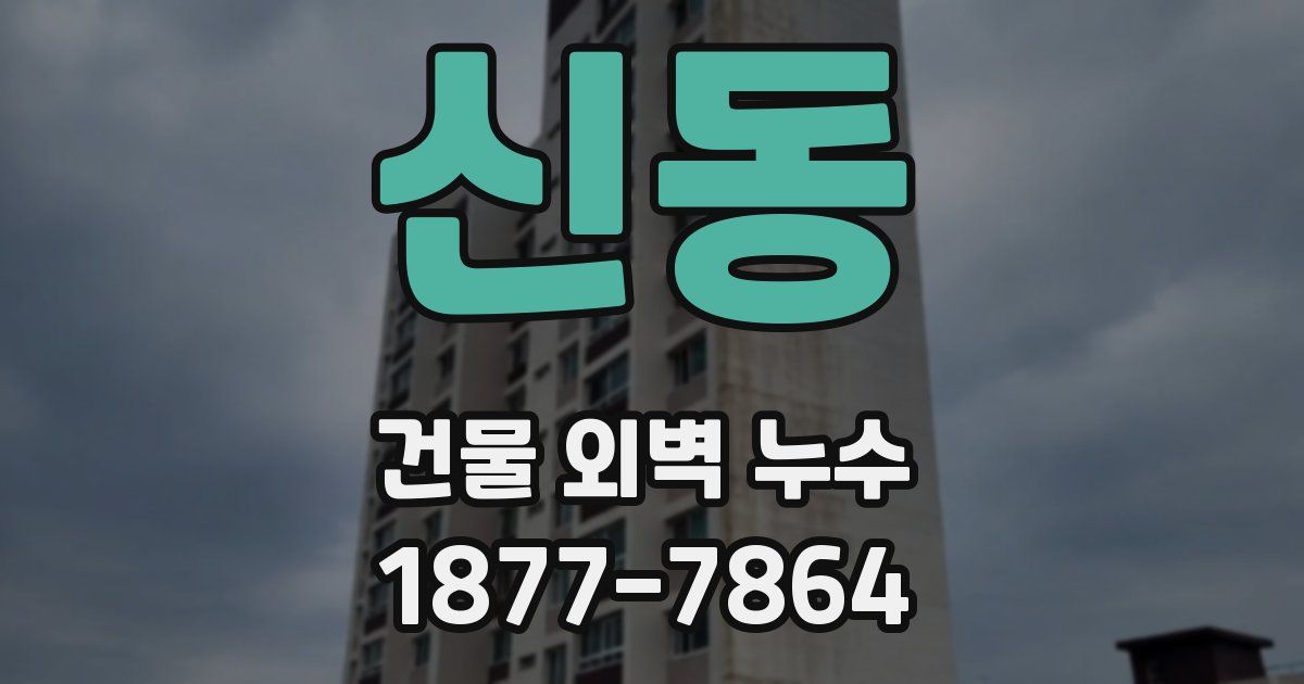 신동 건물 외벽 누수