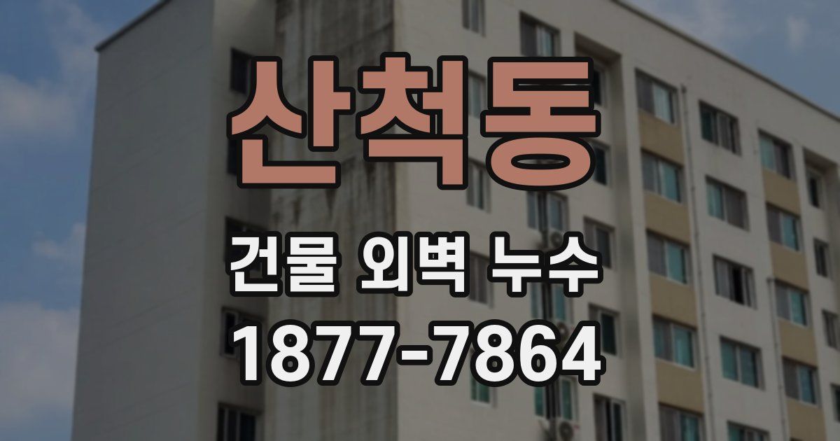 산척동 건물 외벽 누수