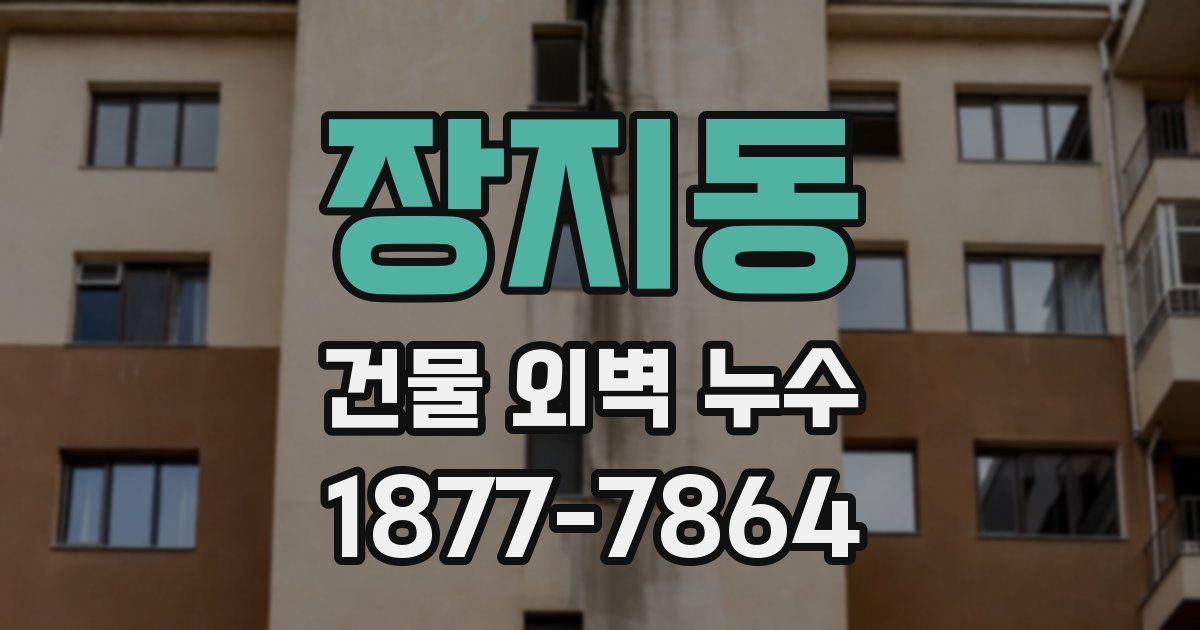 장지동 건물 외벽 누수