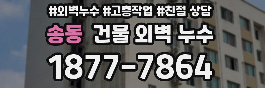송동 건물 외벽 누수