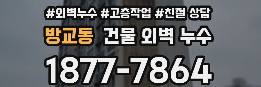 방교동 건물 외벽 누수