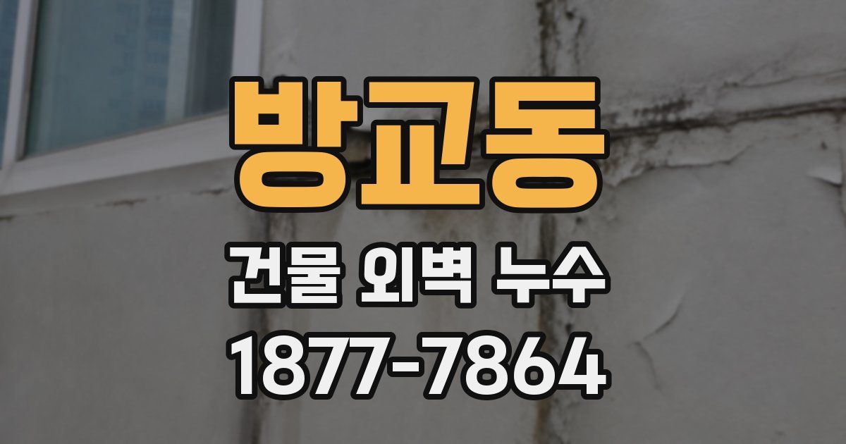 방교동 건물 외벽 누수
