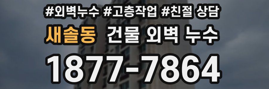 새솔동 건물 외벽 누수