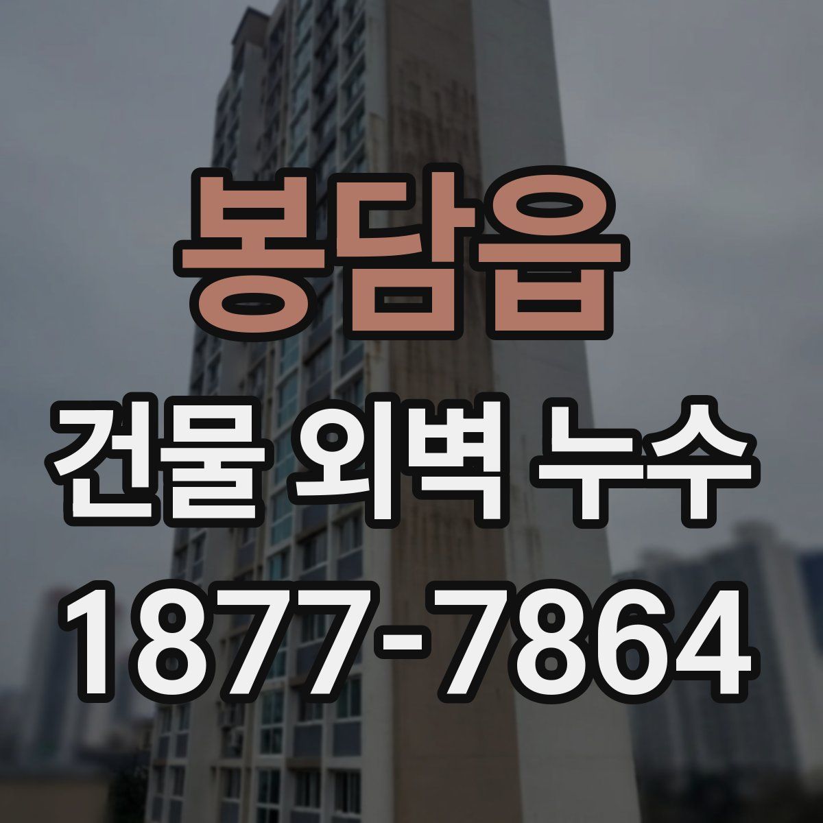봉담읍 건물 외벽 누수