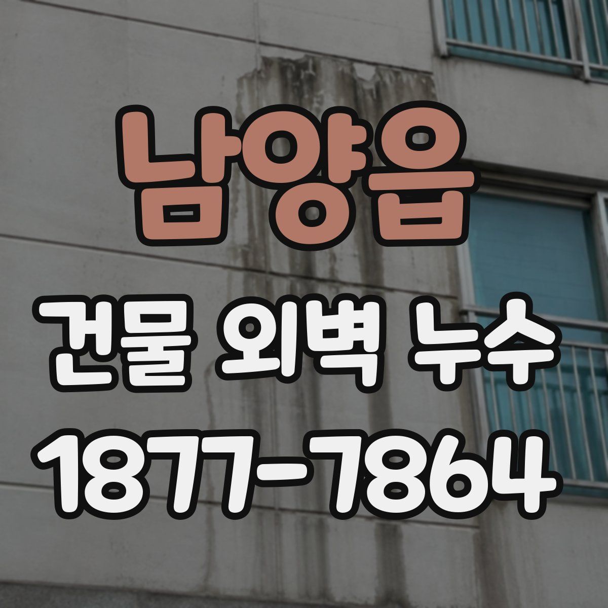 남양읍 건물 외벽 누수