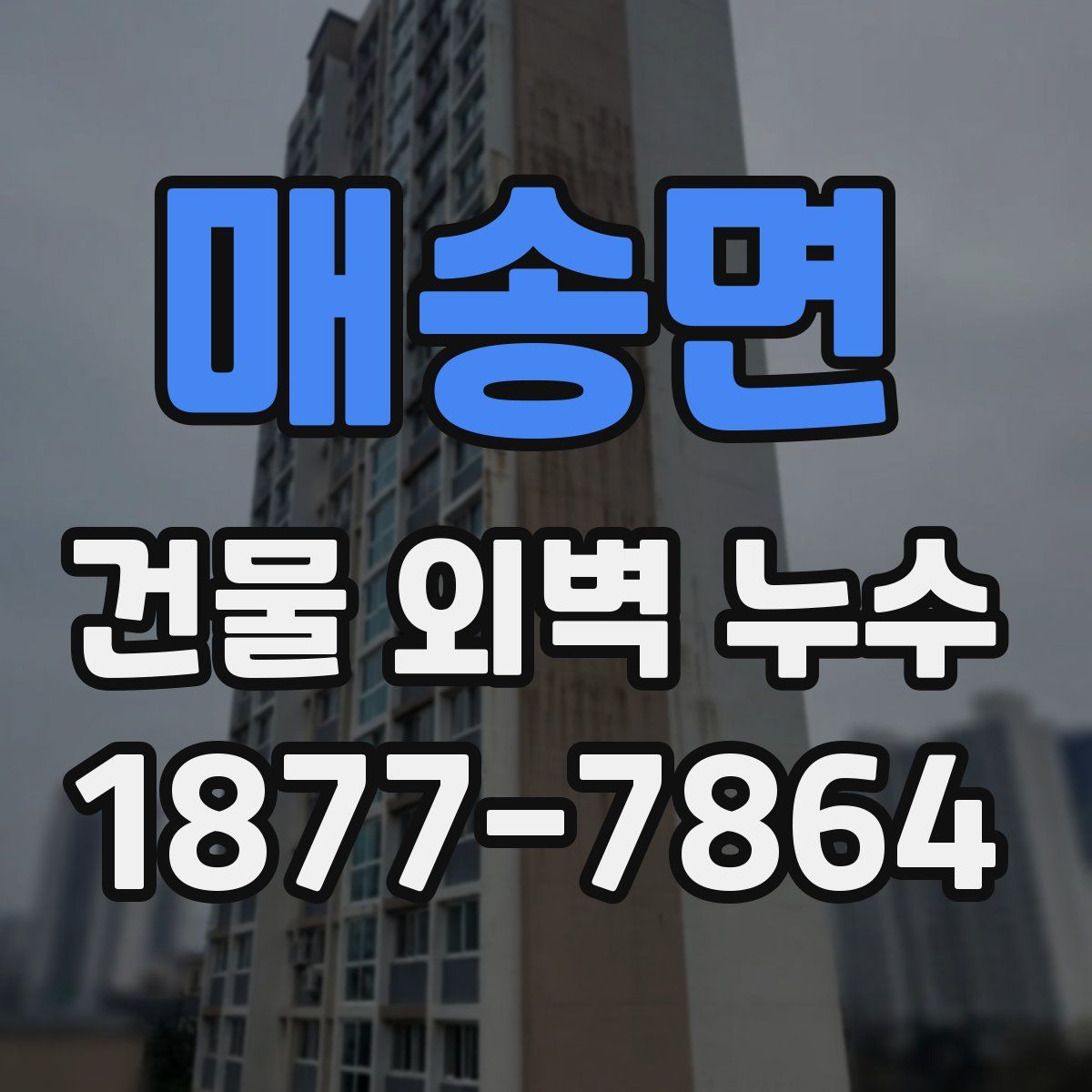 매송면 건물 외벽 누수