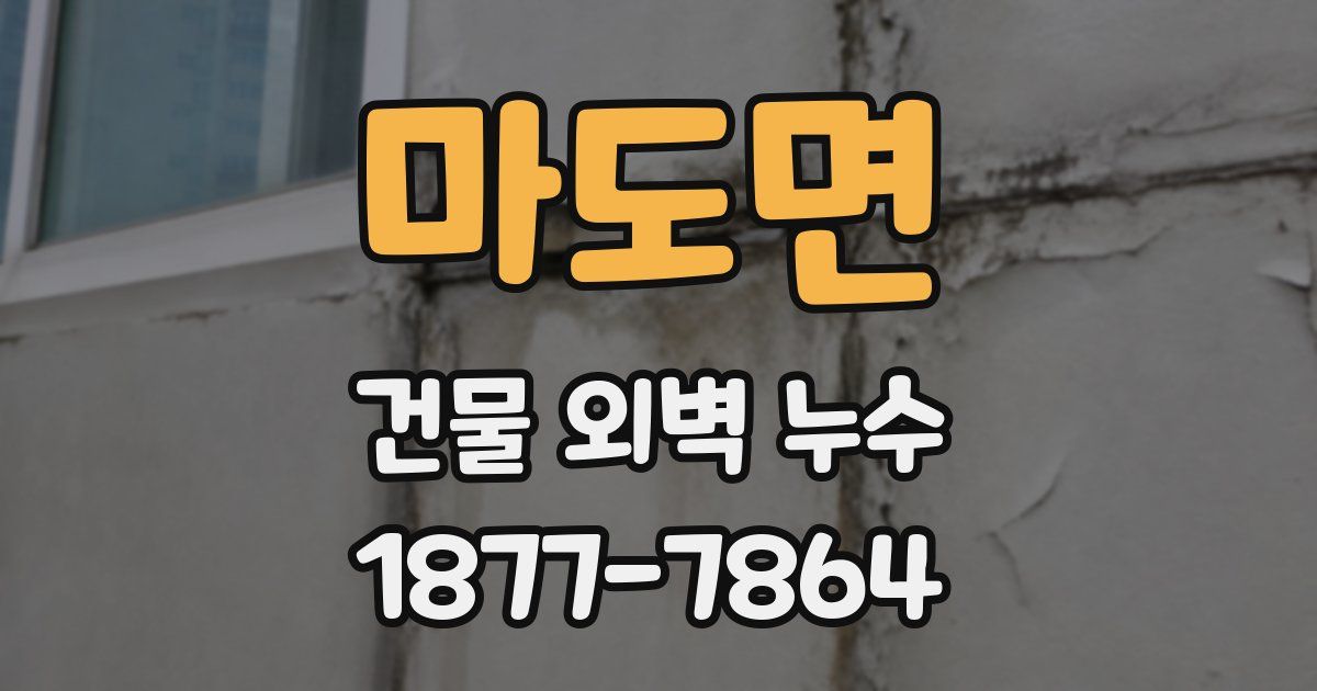 마도면 건물 외벽 누수