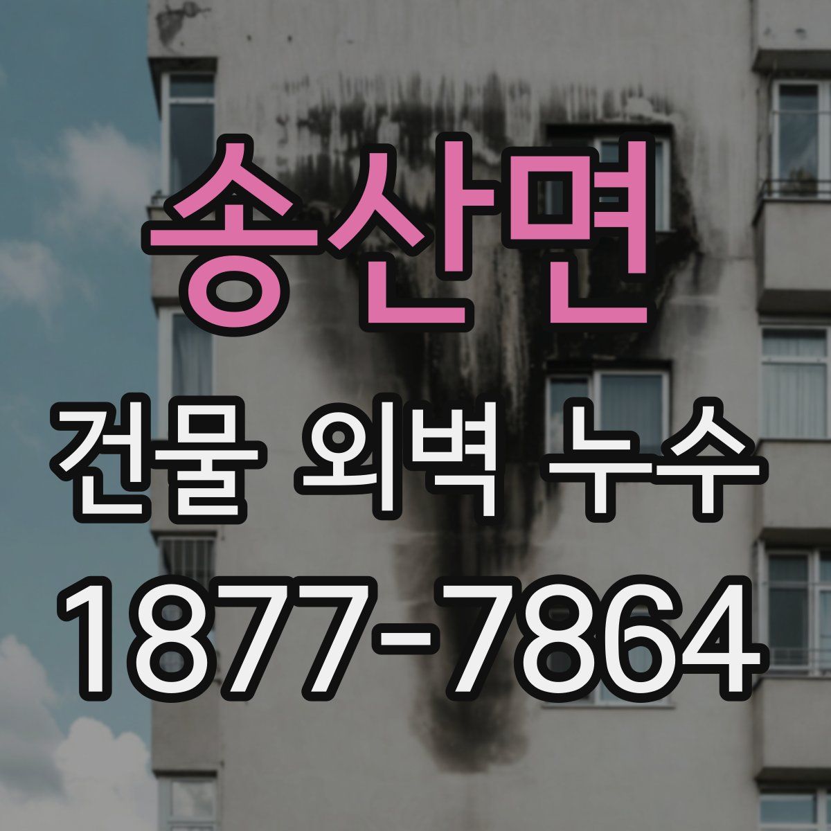 송산면 건물 외벽 누수
