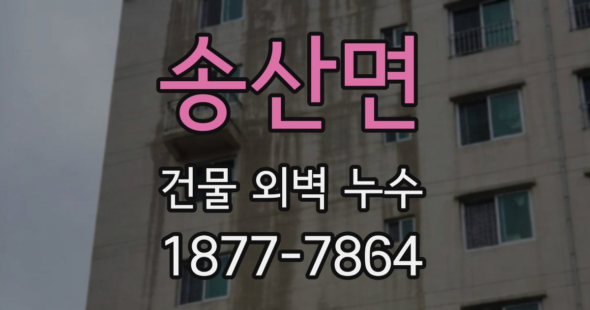 송산면 건물 외벽 누수