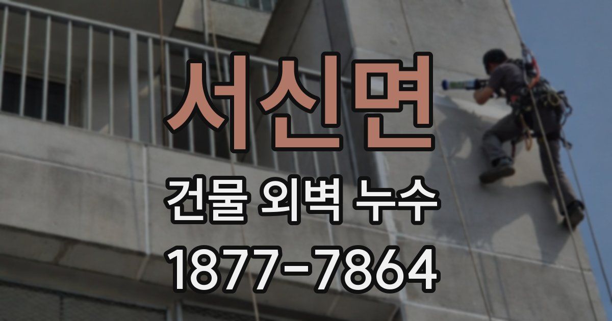 서신면 건물 외벽 누수