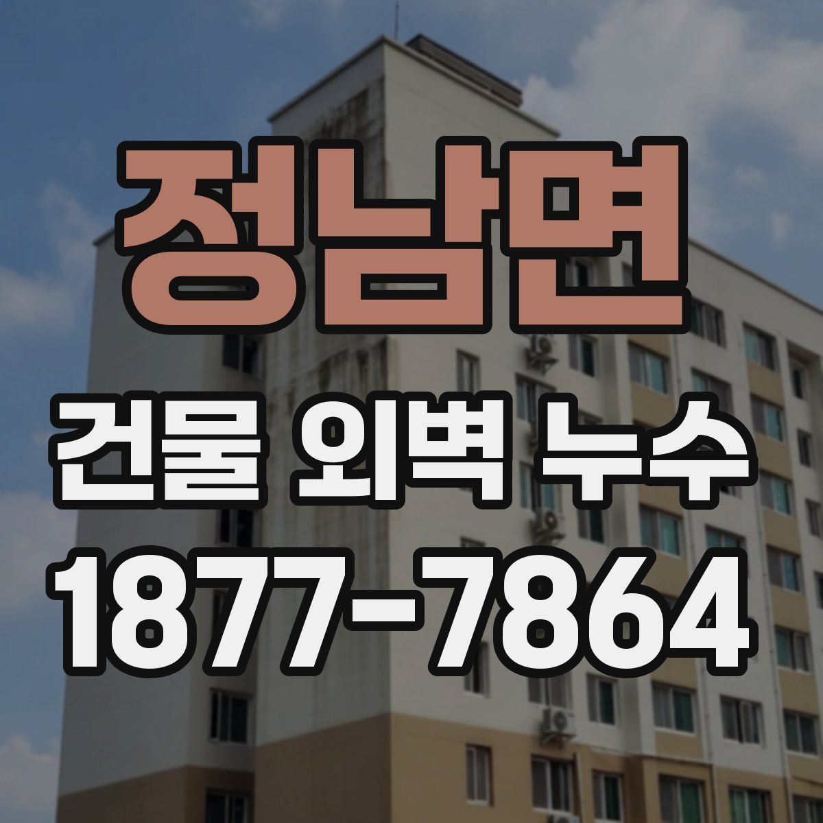 정남면 건물 외벽 누수