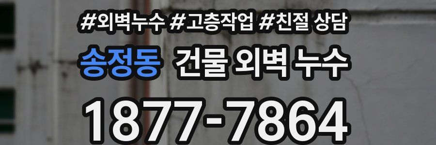 송정동 건물 외벽 누수