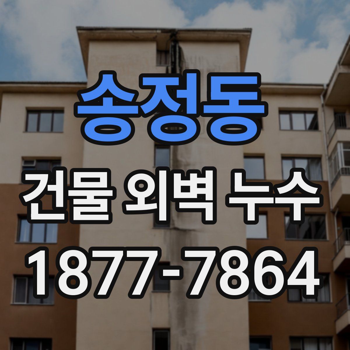 송정동 건물 외벽 누수