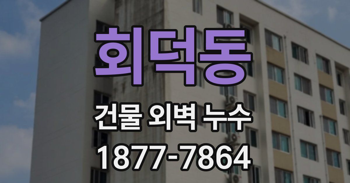 회덕동 건물 외벽 누수