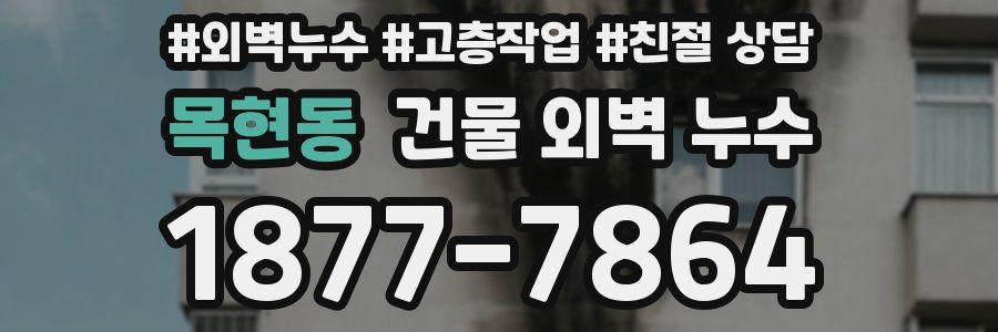 목현동 건물 외벽 누수
