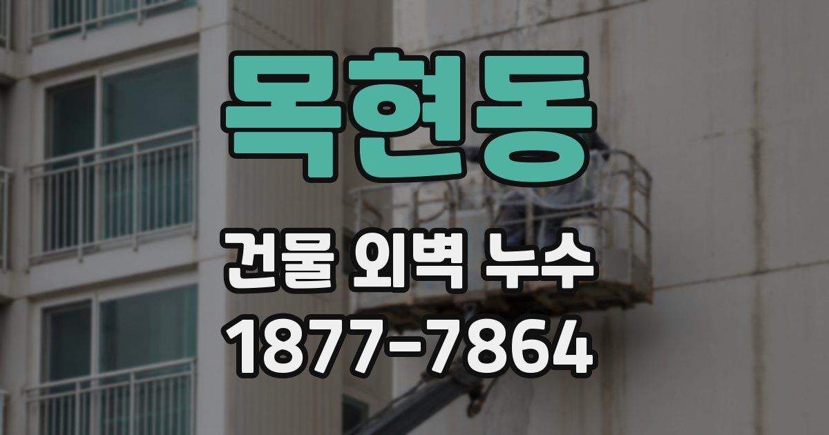 목현동 건물 외벽 누수