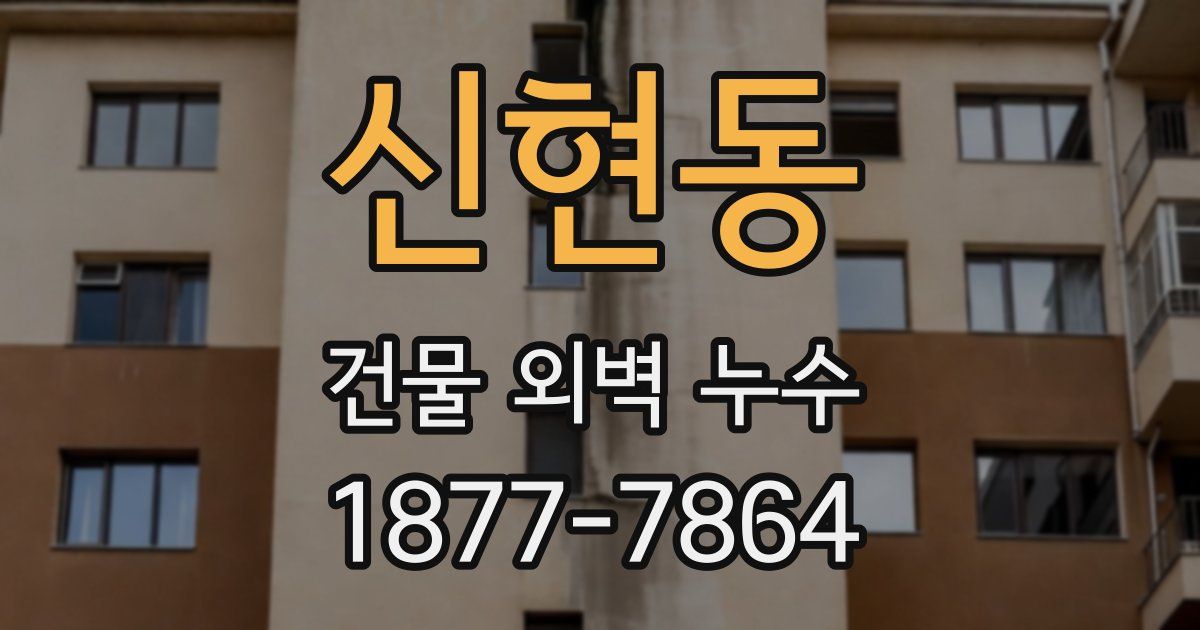 신현동 건물 외벽 누수