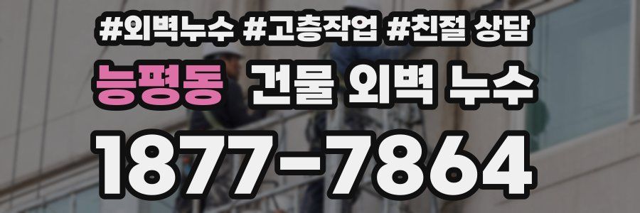 능평동 건물 외벽 누수