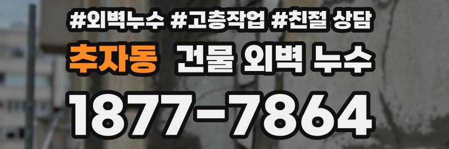 추자동 건물 외벽 누수