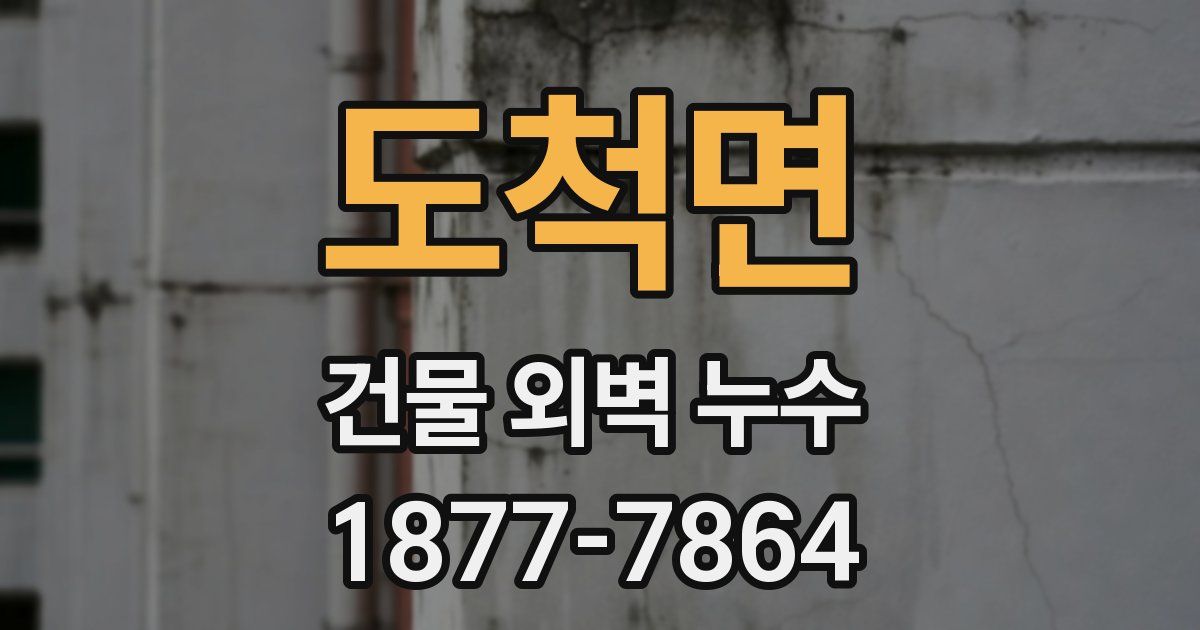 도척면 건물 외벽 누수