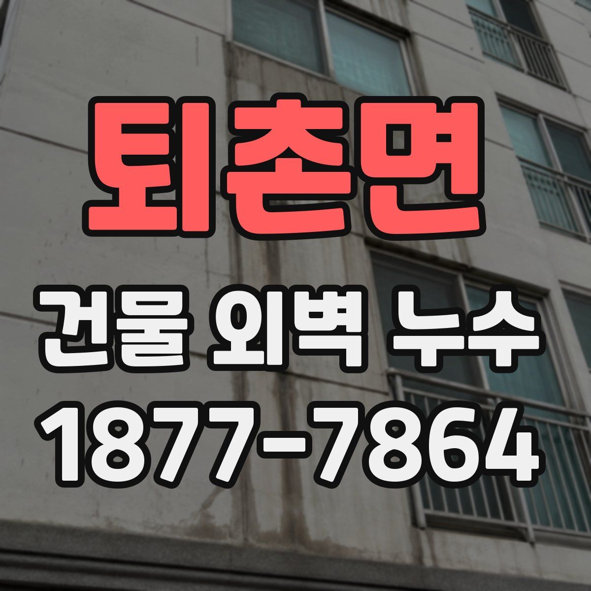 퇴촌면 건물 외벽 누수