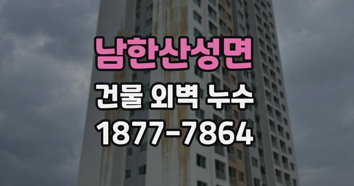 남한산성면 건물 외벽 누수