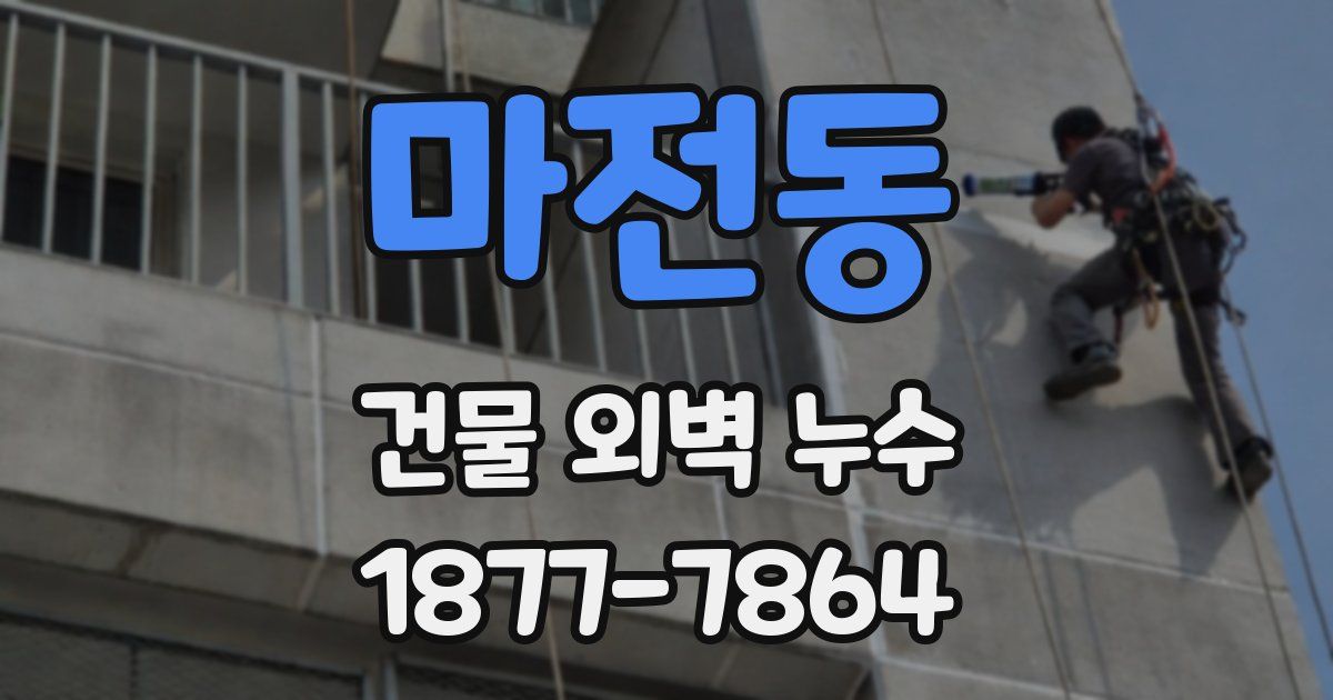 마전동 건물 외벽 누수