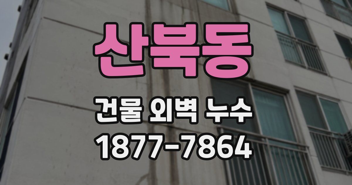 산북동 건물 외벽 누수