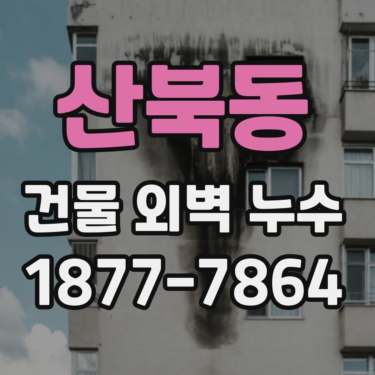 산북동 건물 외벽 누수