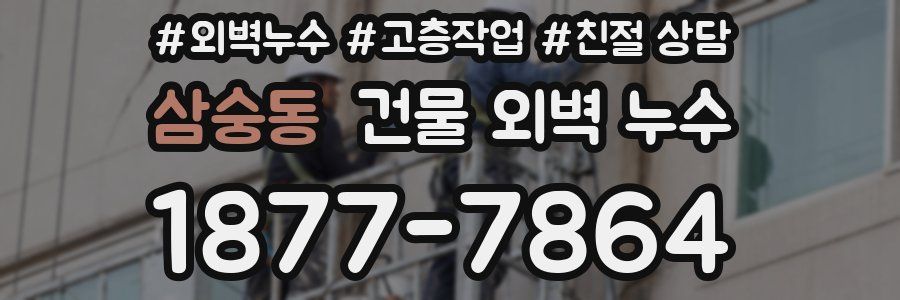 삼숭동 건물 외벽 누수