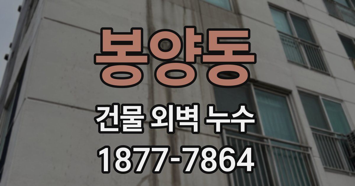봉양동 건물 외벽 누수
