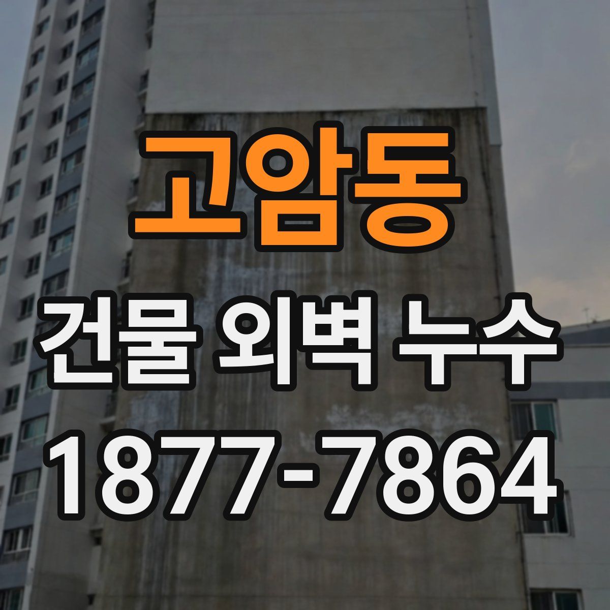 고암동 건물 외벽 누수