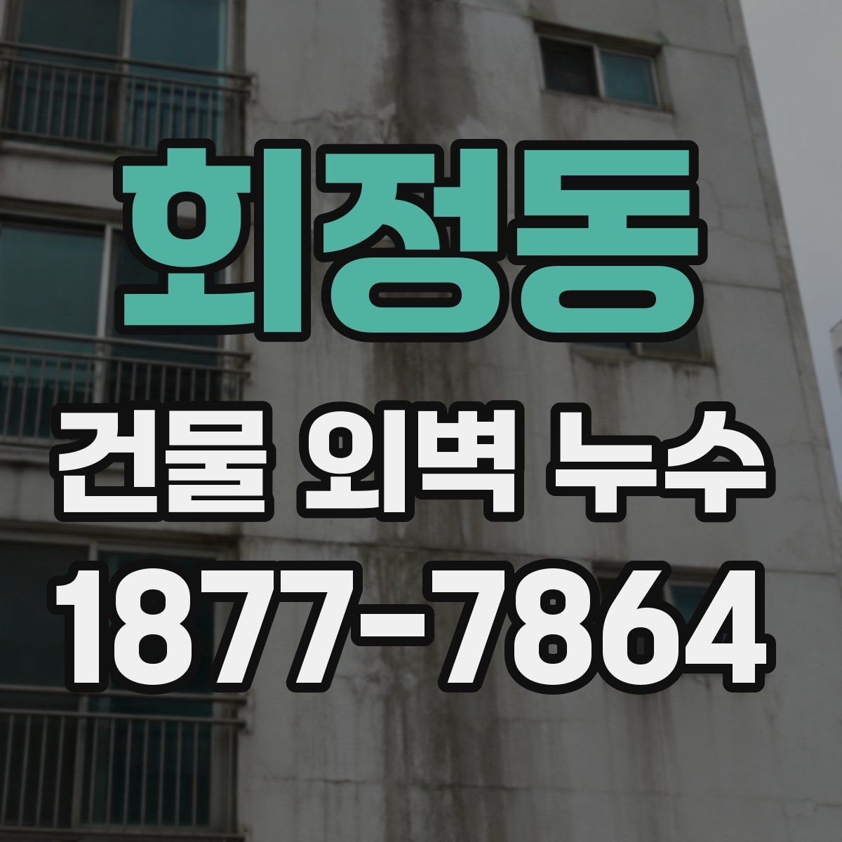 회정동 건물 외벽 누수
