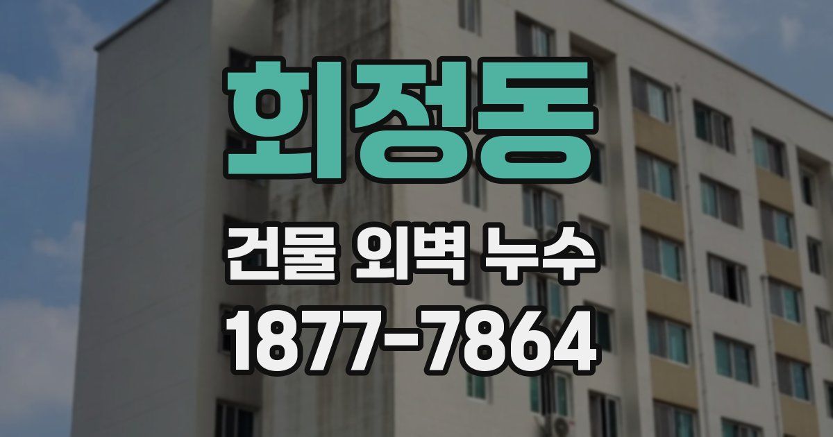 회정동 건물 외벽 누수