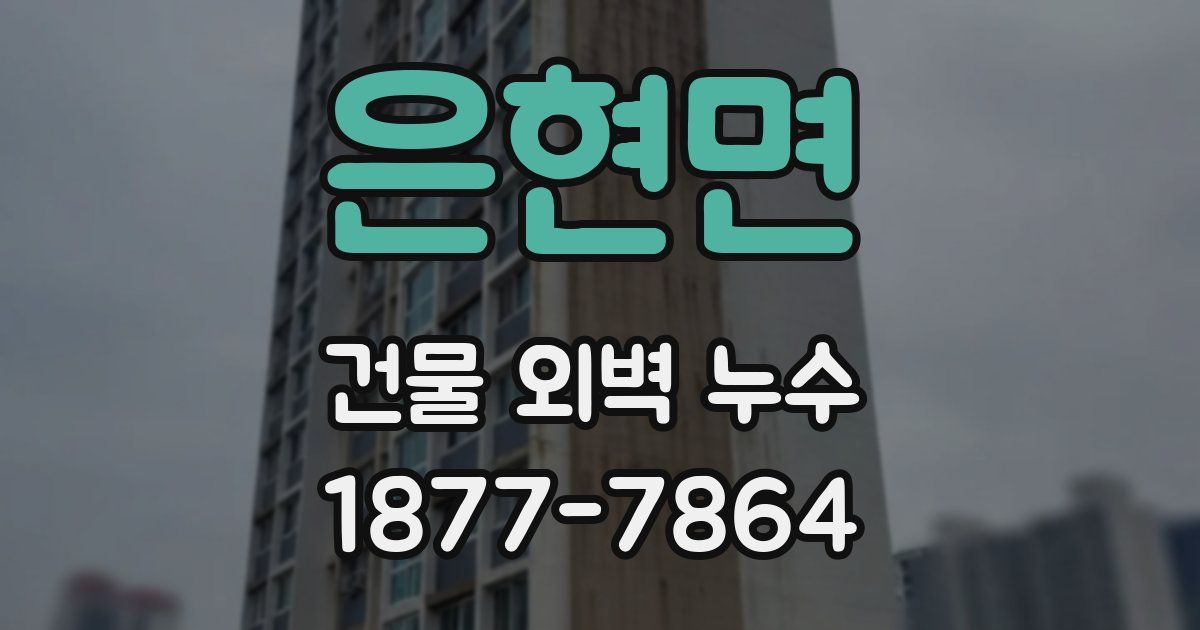 은현면 건물 외벽 누수