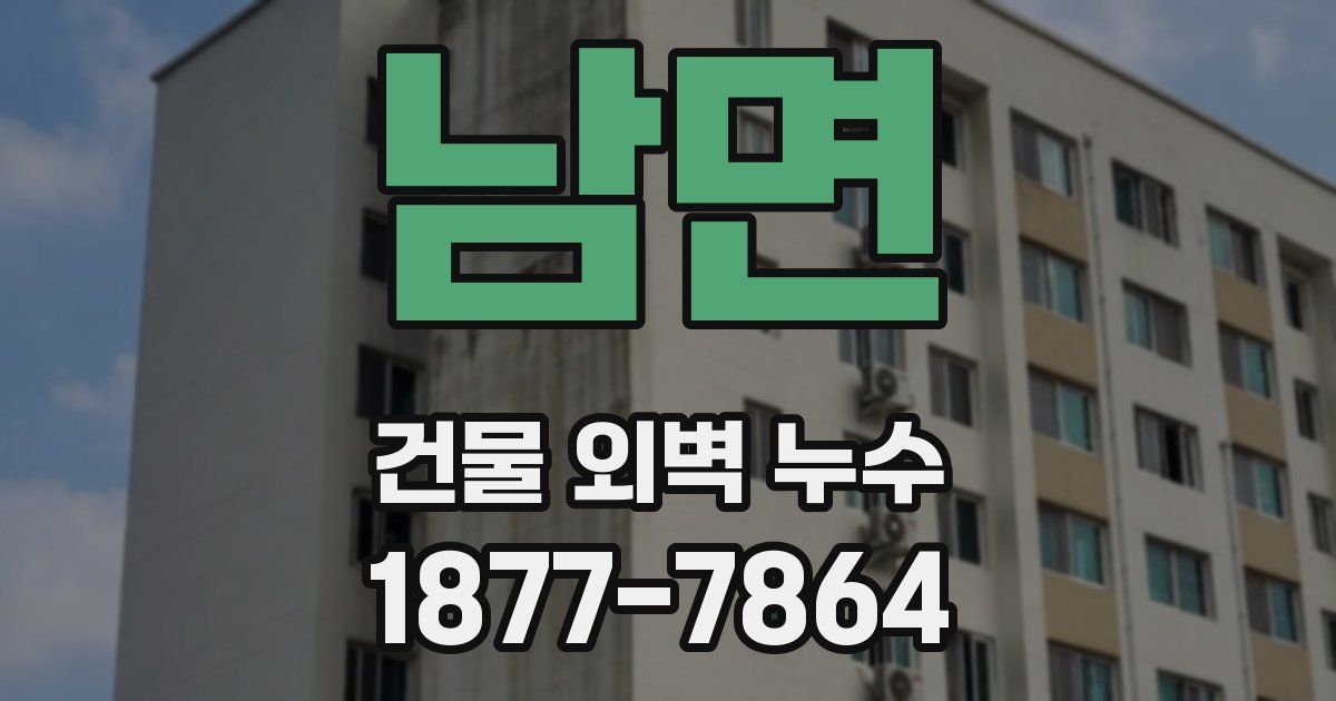 남면 건물 외벽 누수