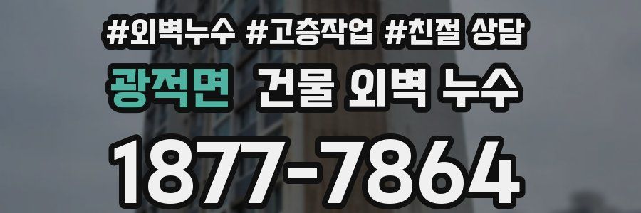 광적면 건물 외벽 누수