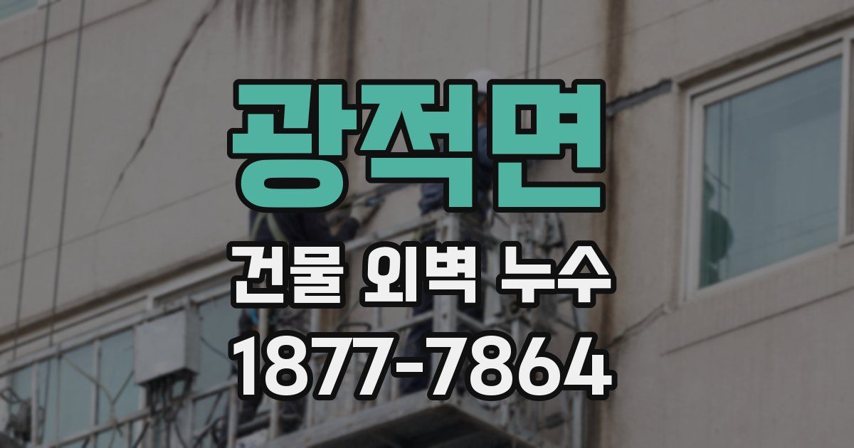 광적면 건물 외벽 누수