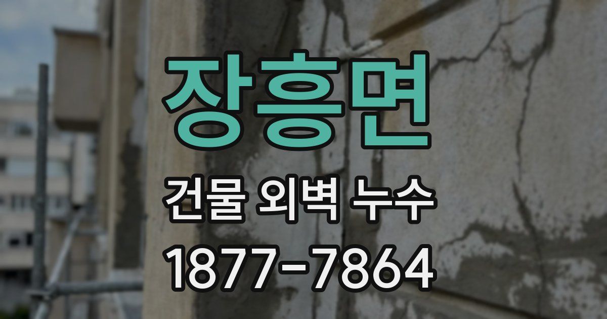 장흥면 건물 외벽 누수