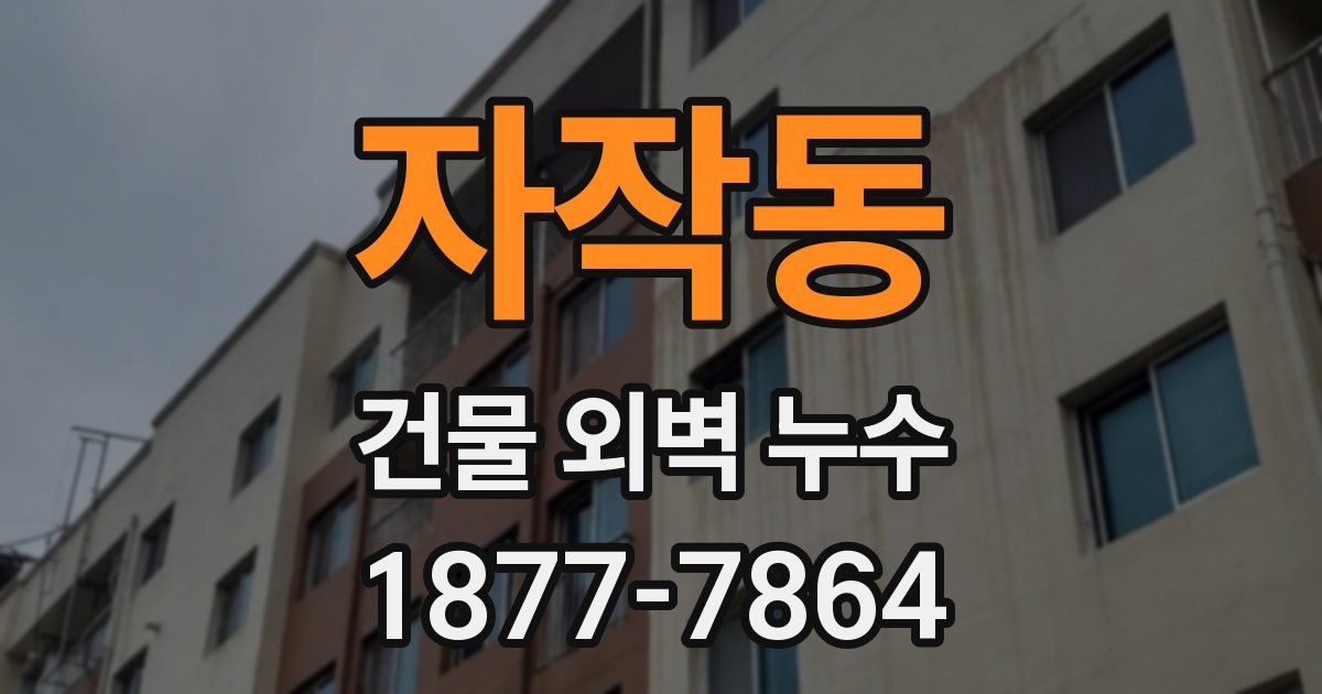 자작동 건물 외벽 누수