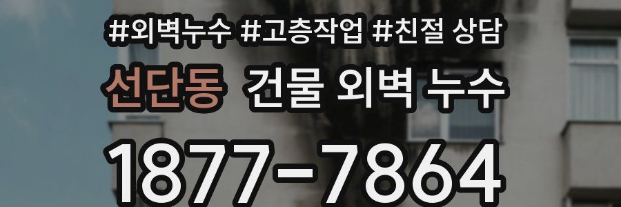 선단동 건물 외벽 누수