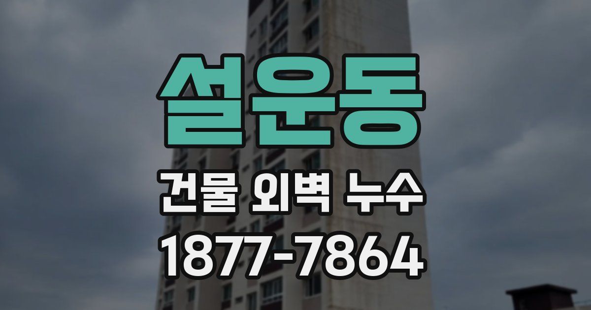 설운동 건물 외벽 누수