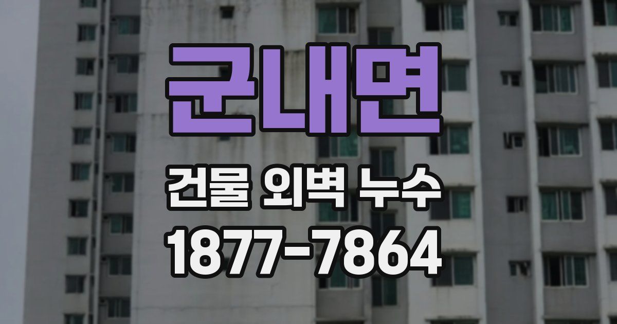 군내면 건물 외벽 누수