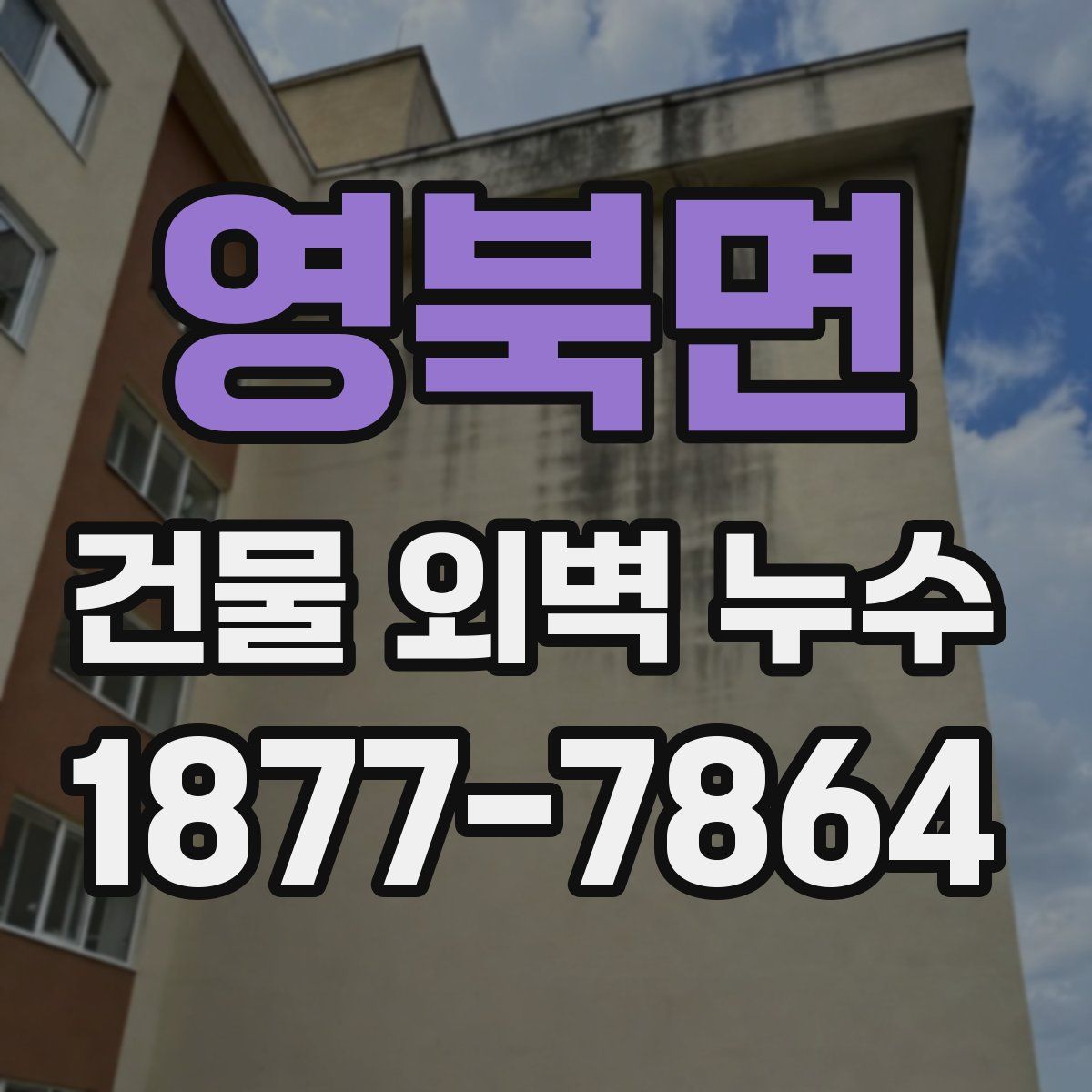 영북면 건물 외벽 누수