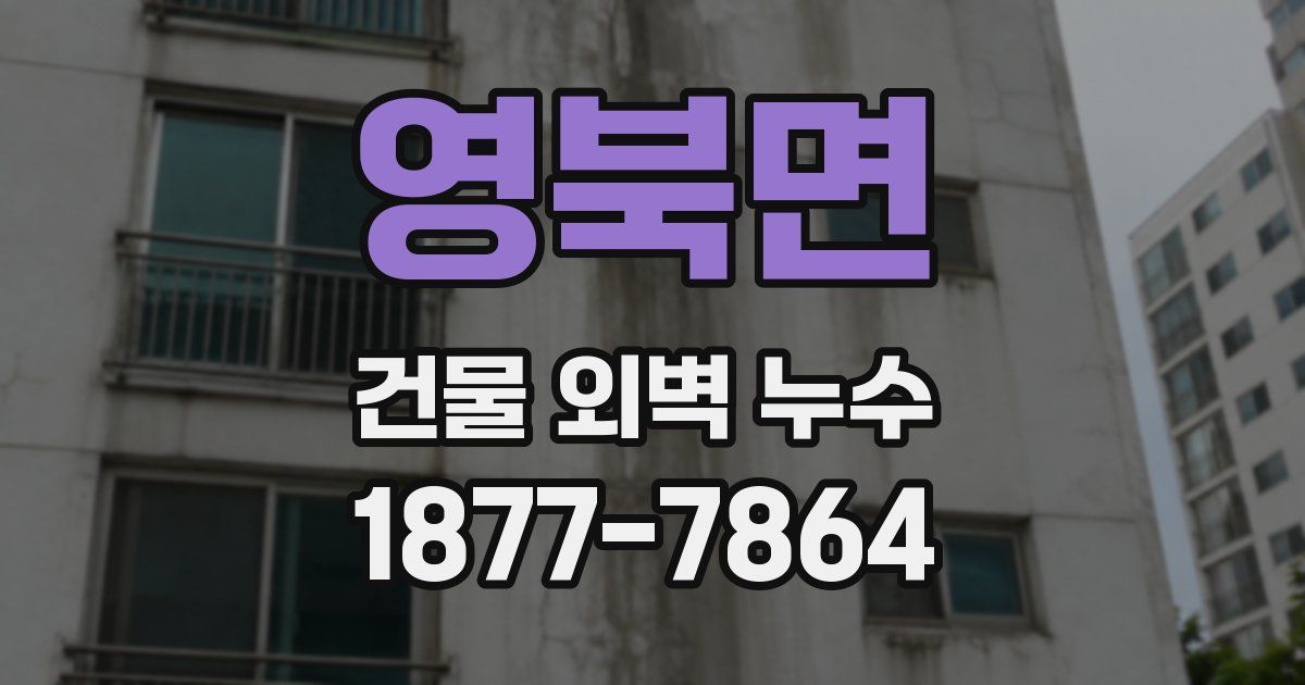 영북면 건물 외벽 누수
