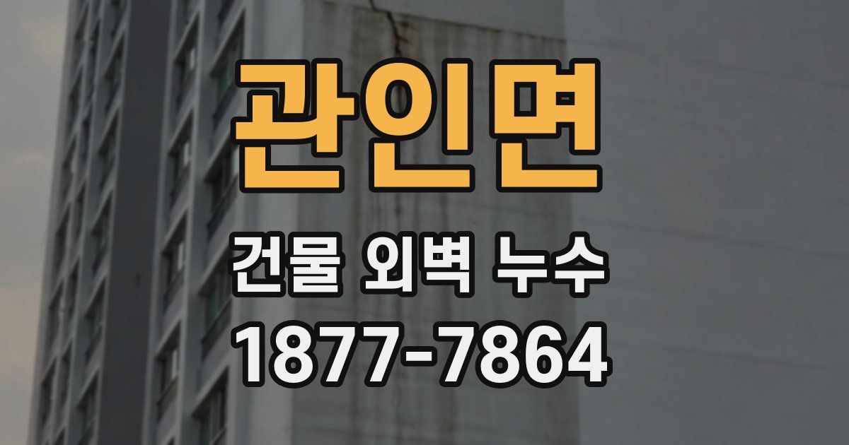 관인면 건물 외벽 누수