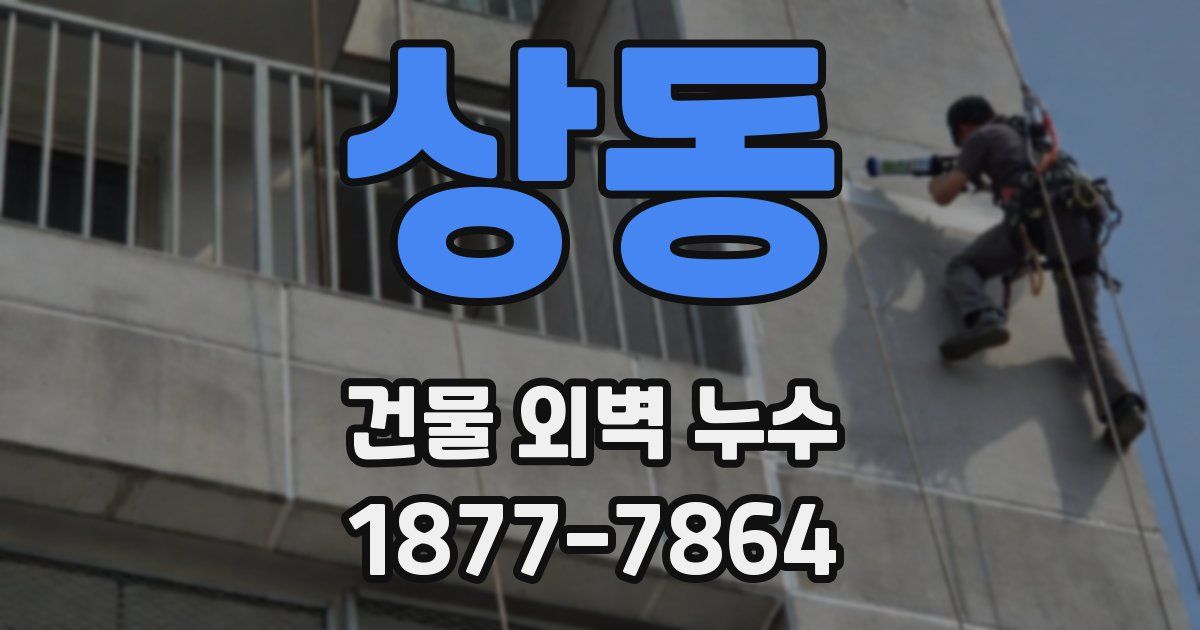 상동 건물 외벽 누수