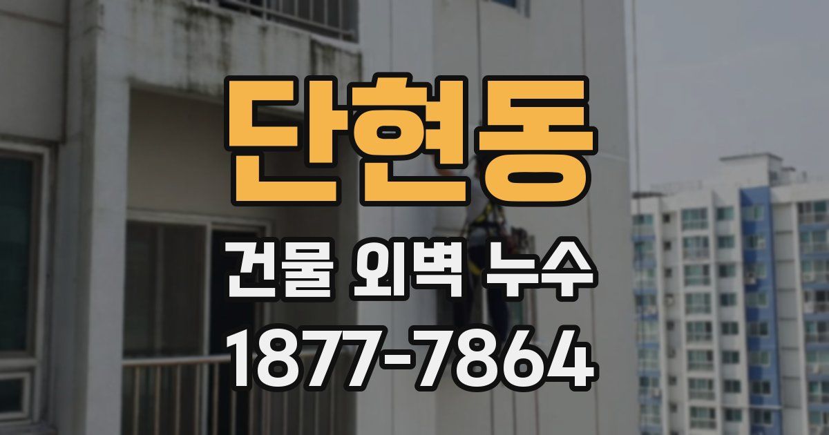 단현동 건물 외벽 누수