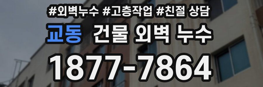 교동 건물 외벽 누수